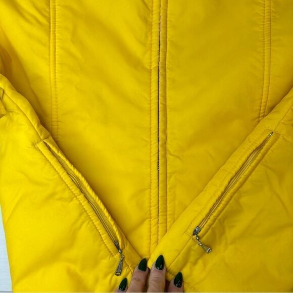 ASPEN Vintage 80’s Bright Yellow Ski Winter Jacket Size Large - Picture 12 of 16